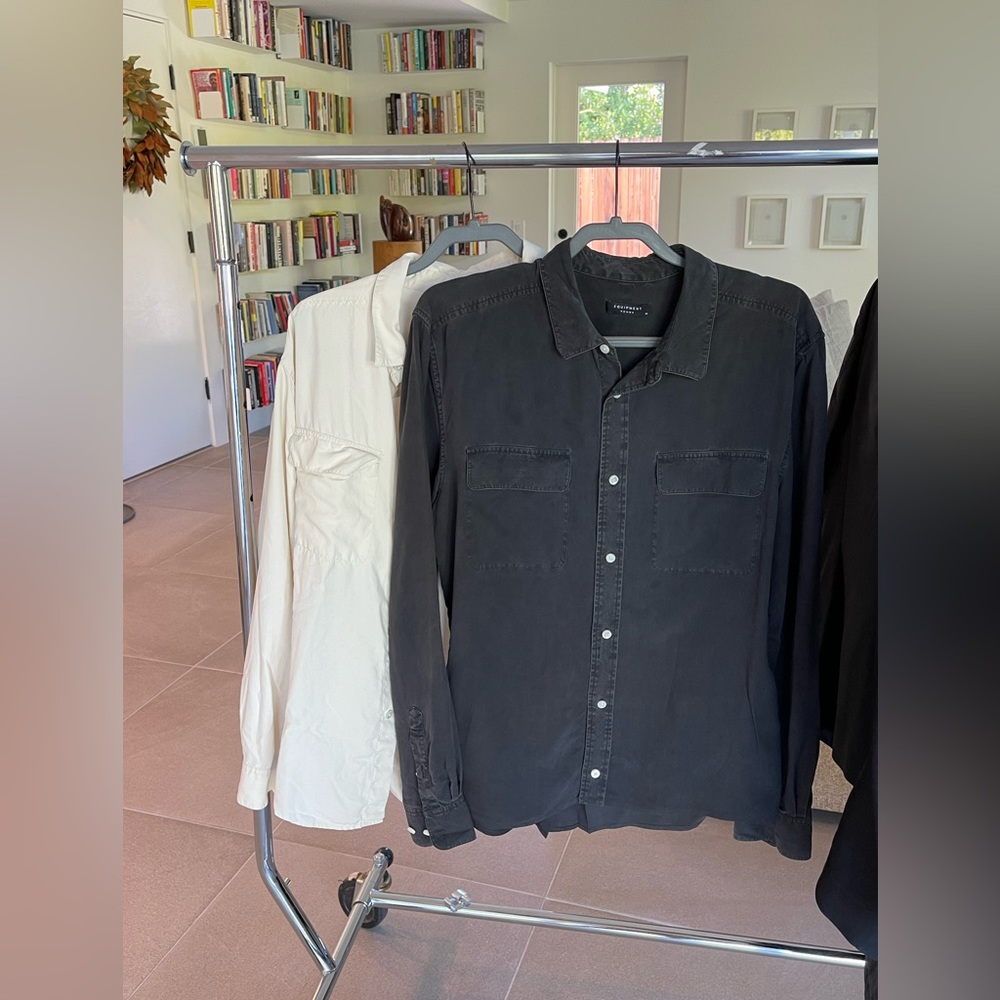 Equipment Mens silk blend shirts